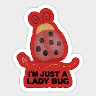 Lady Bug Lover, Insect Lovers, Spots and Dots Sticker